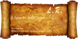 Lipsch Rózsa névjegykártya