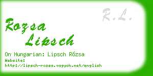 rozsa lipsch business card